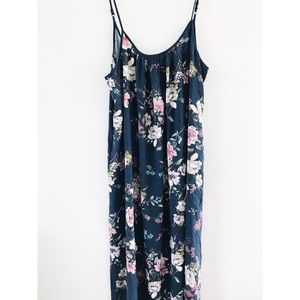Navy Floral Maxi Dress